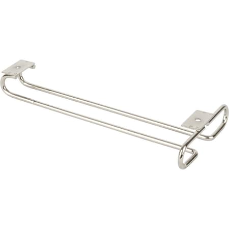 Hardware Resources Satin Nickel Under Cabinet Stemware Rack STEM1-SN-R